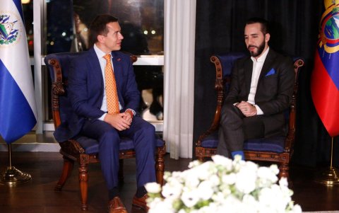 Daniel Noboa y Nayib Bukele se reunieron en El Salvador.