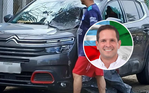 Mendoza se movilizaba en un vehículo color gris.