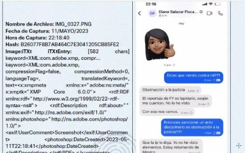 Las imágenes presentadas por Terán durante la audiencia Independencia Judicial.