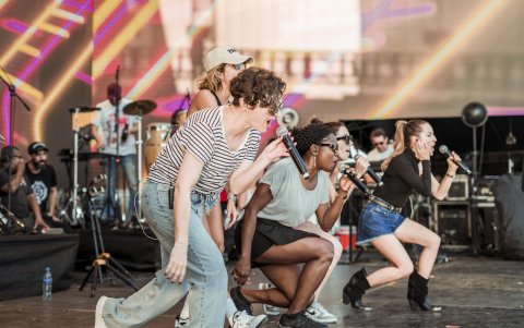 Kiruba en su ensayo para el concierto Flashback 593.
