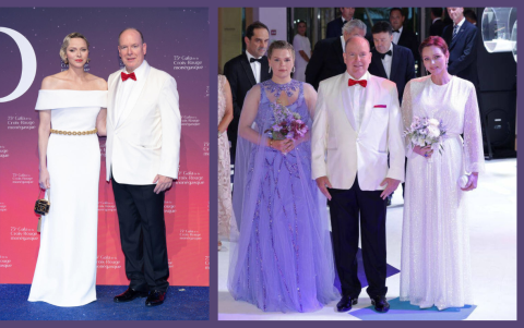 Al parecer, Alberto no se preocupó mucho por llamar la atención. Usó el mismo estilismo del año pasado, salvo por el pañuelo en la solapa (foto derecha), cuando también les acompañó  Camille.