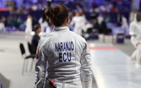 María Sol Naranjo culminó en el puesto 33 en esgrima, primera prueba del pentatlón moderno