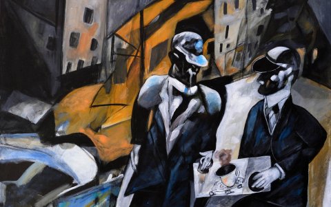 Rosero ha trabajado en numerosas técnicas a lo largo de los años, pero la pintura es su favorita