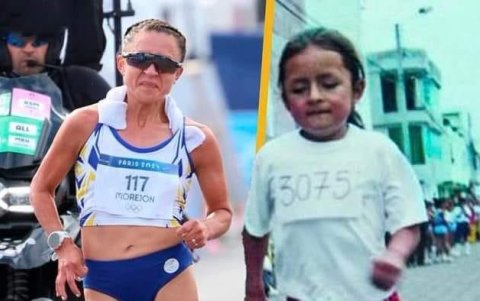 La evolución de Glenda. A la derecha cuando tenía 5 años y ganó su primera medalla y a la izquierda cuando ganó la medalla olímpica.