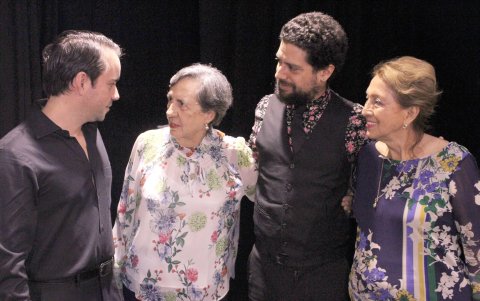 Francisco Ortega, Rafaela de Ordóñez, Santiago Cárdenas y Lili de Gavilanes.
