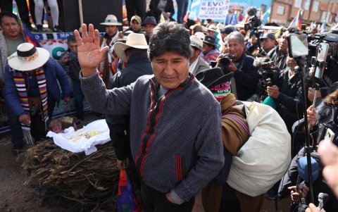 Morales inició una caminata desde el altiplano hacia La Paz.