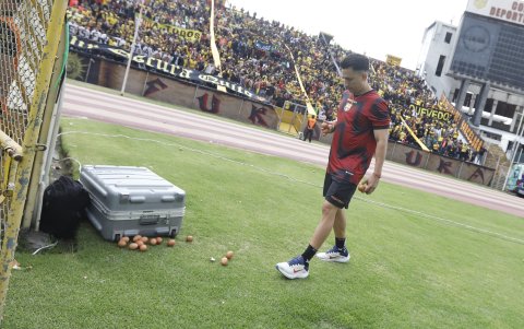 Se encontró varios huevos el césped del Atahualpa.