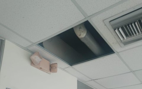 Daños. El techo del Complejo tiene huecos en toda la infraestructura, abogados señalan que gatos andan por esos espacios y tiene un mal olor.