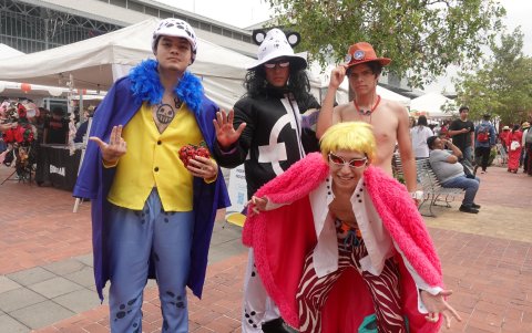 Un grupo de amigos de amigos decidió acudir al Budokan haciendo cosplay de personajes de One Piece.