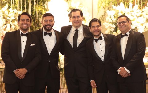 Kevin Rojas, Luis Peláez, Agustín Ortiz, Ronald Chávez y Jhon Chaparro.