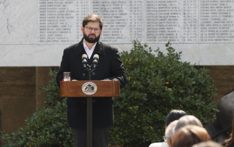 El presidente de Chile, Gabriel Boric, en una de sus recientes apariciones.