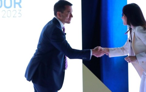 Daniel Noboa y Luisa González estarían liderando la carrera electoral.