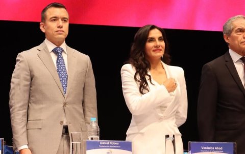 El presidente, Daniel Noboa, y la vicepresidenta, Verónica Abad, mantienen una pugna en la que ambos guardan información.