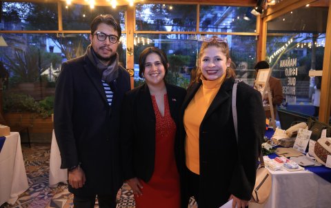 Ricardo González, Tamara Isch y Pamela Crespo.