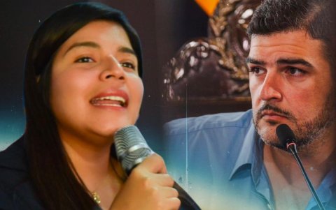 Figuras. La concejala Ana Chóez y el alcalde Aquiles Álvarez.