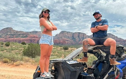 Génesis viaja constantemente a visitar a su enamorado. Esta postal es en Arizona, Estados Unidos.