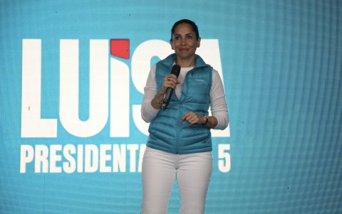 La candidata del correísmo, Luisa González, busca la Presidencia por segunda ocasión.