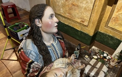 Retablos y piezas fueron intervenidos durante seis meses.