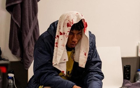 Kevin Rodríguez en el camerino de Union Saint-Gilloise tras el duelo ante Ajax en la Europa League