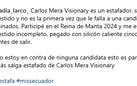 Captura de pantalla de la descripción del video de Larco.