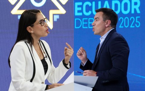 Luisa González y Daniel Noboa se lanzaron varias acusaciones durante el debate de la segunda vuelta electoral.