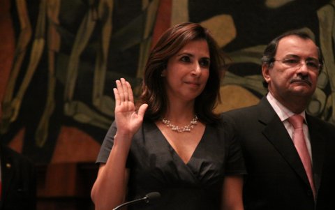Suad Manssur, en su posesión como superintendente de Compañías, en 2011.