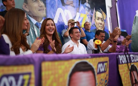 El 26 de marzo de 2025, Daniel Noboa participó de actos proselitistas.