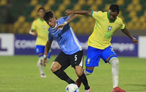 Uruguay y Brasil empataron 1-1 en la fecha 1 del Sudamericano Sub-17