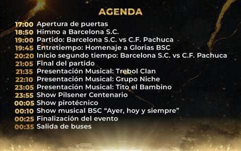 Barcelona presentará artistas de nivel internacional en la Gran Noche del Centenario