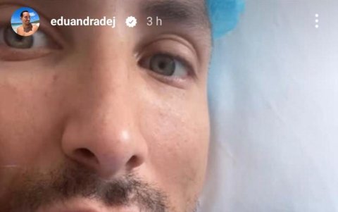 Eduardo Andrade en el hospital.
