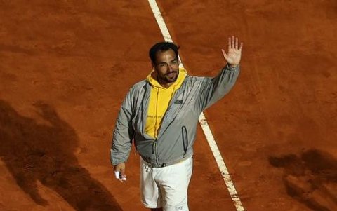 Fabio Fognini al despedirse de su último Masters 1.000 de Roma.