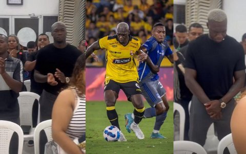 Felipe Caicedo después del Clásico fue dar gracias a Dios.