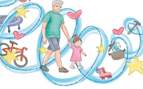 Para Doménica Barahona, ilustradora del libro, plasmar la idea de un remolino, fue clave en explicar el funcionamiento del abuelo.