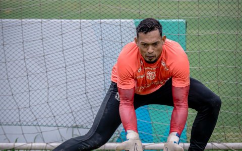 José Contreras el arquero de Barcelona SC en un entrenamiento.