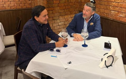 Daniel Molina y Miguel Montalvo, presidente de Barcelona SC que hace ilusionar a los hinchas en ver a Cristiano Ronaldo en Ecuador.