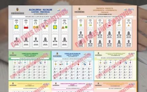 Las papeletas que recibirán los ecuatorianos estarán diferenciadas por colores según la dignidad que se elegirá en las elecciones seccionales 2026.