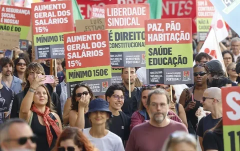 Los sindicalistas anticiparon una nueva manifestación para el 24 de noviembre ante el Parlamento portugués.