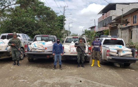 El material incautado fue entregado a la entidad de control respectiva.