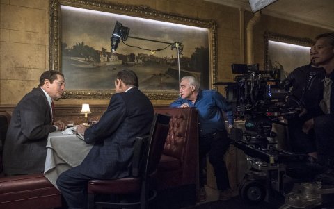 Martin Scorsese durante la grabación de una de las escenas.