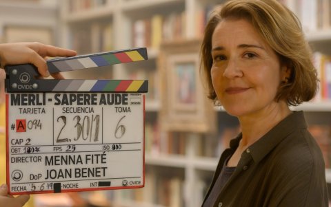 María Pujalte en su personaje de la profesora María Bolaño.