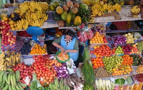 Un mercado de la sierra ecuatoriana.