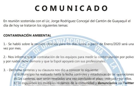 Algunos de los puntos abordados en la reunión con el concejal.