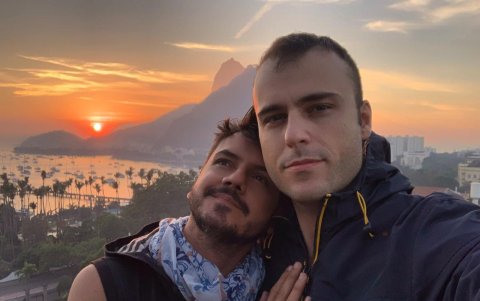 La pareja está junta desde 2016 y decidió formalizar la unión para permitir el traslado de Guilherme de Río de Janeiro a São Paulo, la ciudad donde vive Diego.