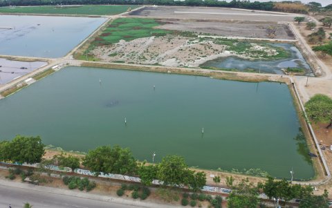 Laguna de oxidación.