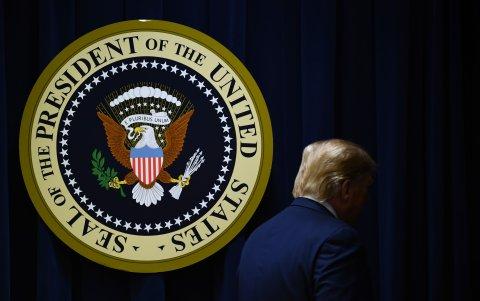 Donald Trump durante el  