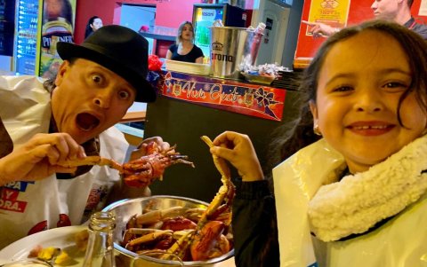 Confiesa que el cangrejo es uno de sus platos preferidos.