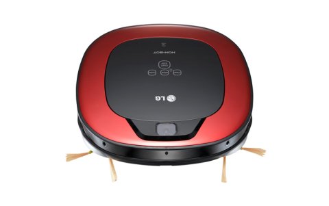 Esta aspiradora, HomBot de LG, no solo es capaz de limpiar la casa sola, también hace labores de vigilancia.