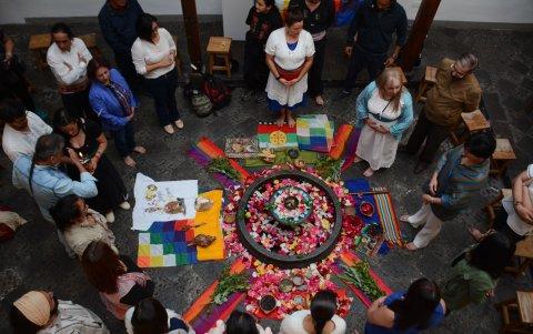 Rito. El ritual se llevó a cabo en el museo Camilo Egas, ubicado en las calles Esmeraldas y Venezuela
Quito 23 de Diciembre de 2019 Agencia(ag-extra ag-expreso-ag-quito)