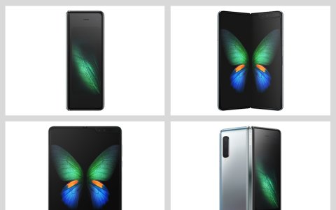 Cuando el Galaxy Fold está doblado su pantalla es de 4.5 pulgadas, cuando se despliega es de 7.3.