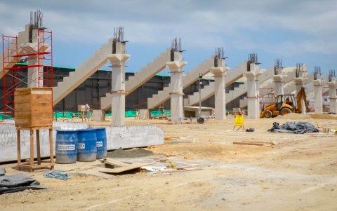 El graderío del estadio Jocay de Manta es la zona que más tiempo ha requerido.